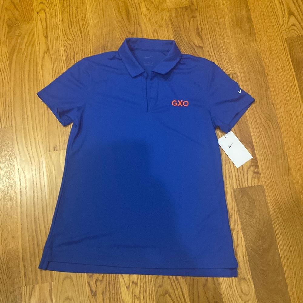 Nike Royal Blue Polyester Ladies Polo with GXO logo size M (a)